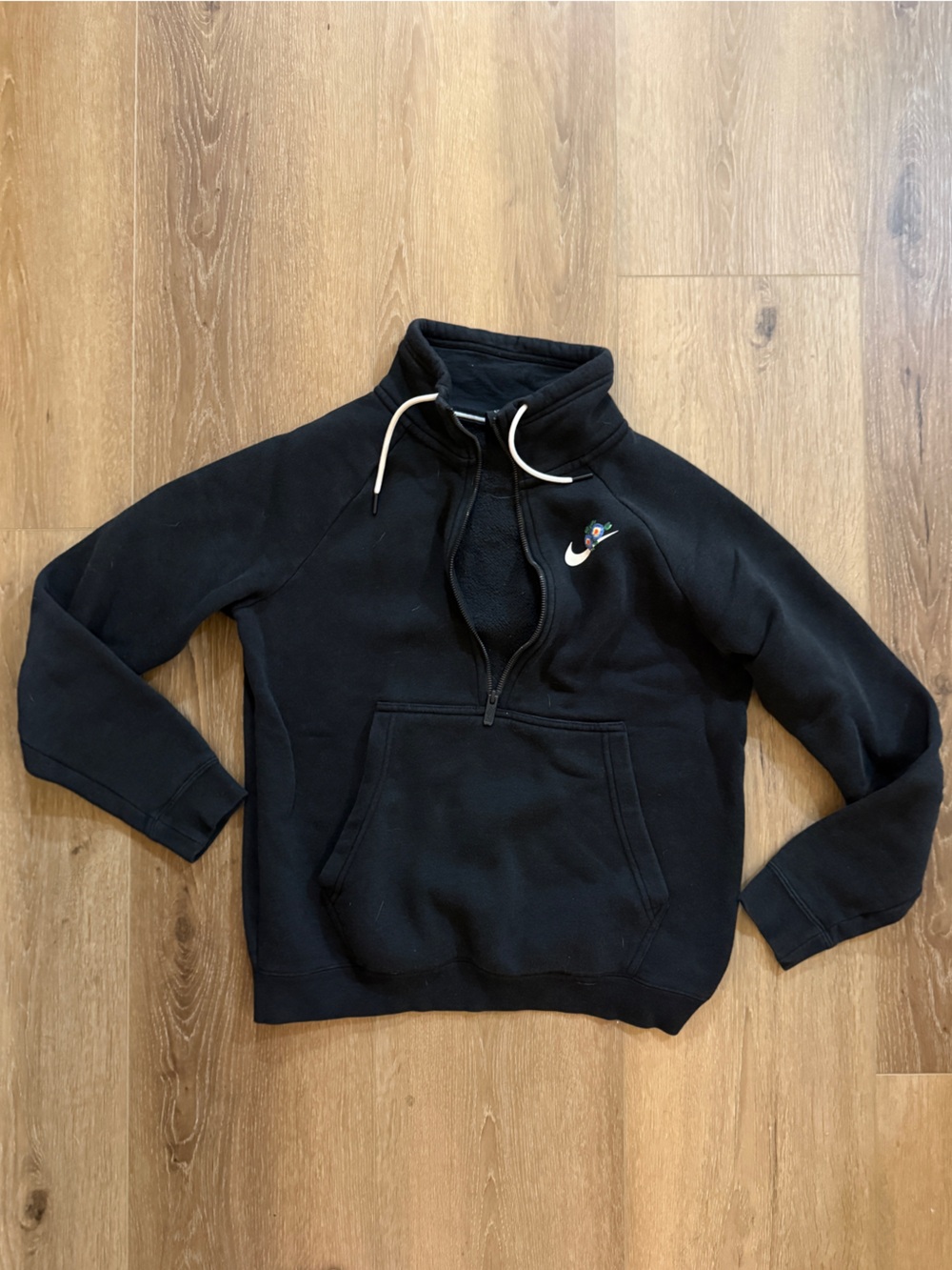 Nike Black Half-Zip Pullover Hoodie size s